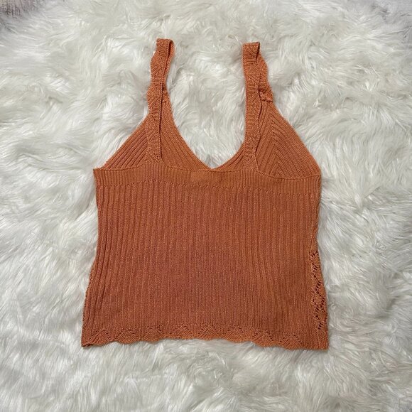 DEREK HEART Womans Light Orange Tank Top SIZE S - Picture 2 of 4